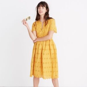 Madewell Yellow Midi Dress
